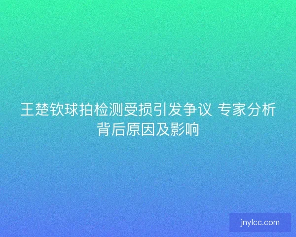 王楚钦球拍检测受损引发争议 专家分析背后原因及影响