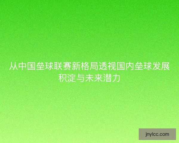 从中国垒球联赛新格局透视国内垒球发展积淀与未来潜力
